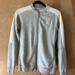 Puma Grey and White Tracksuit Jacket
